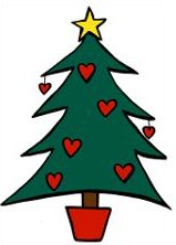 christmas heart tree
