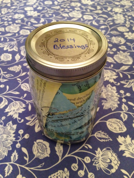 blessing 2014 jar final pic with papers in jar with lid in pic