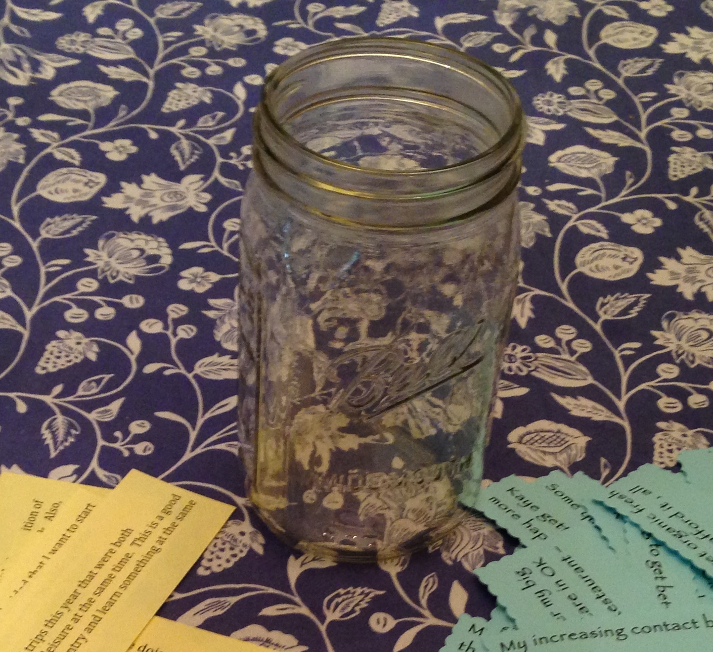 blessing jar 2014 prep with strips of paper